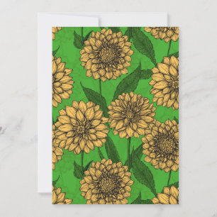 Dahlias i gult och grönt