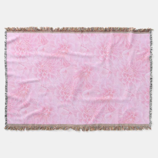 Dahlias i mjuk Rosa Filt (Framsidan)