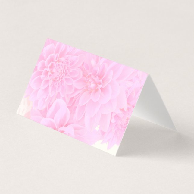 Dahlias i mjuk Rosa Kort (Framsida)