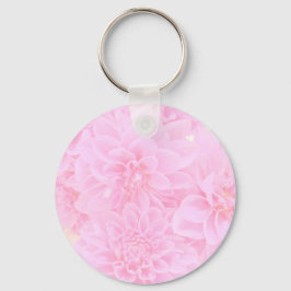 Dahlias i mjuk Rosa Nyckelring