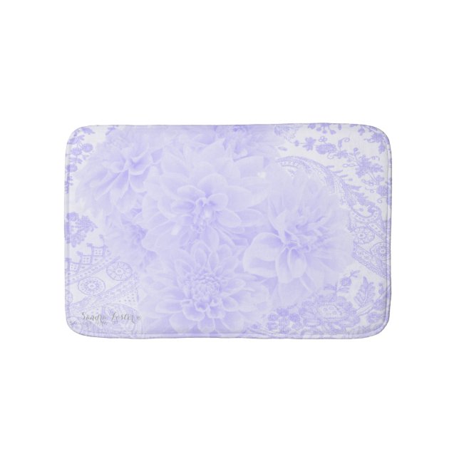 Dahlias in Blue Badrumsmatta (Framsidan)