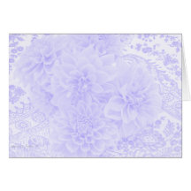 Dahlias in Blue Card