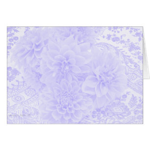 Dahlias in Blue Card Hälsningskort