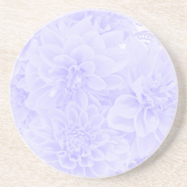 Dahlias in Blue Underlägg Sandsten (Framsidan)