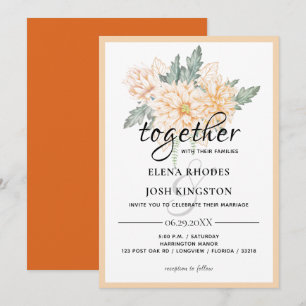 Dahlias - inbjudan till Marmalade Wedding