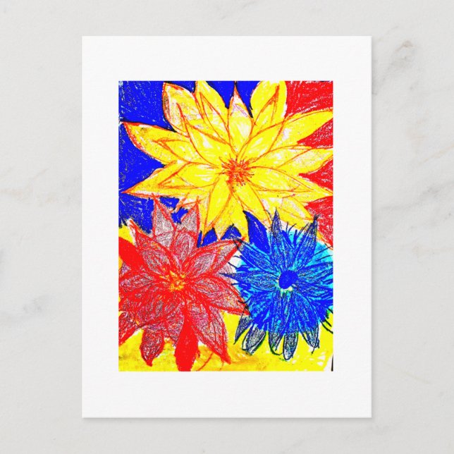 Dahlias Kontrasterande  Vykort (Framsida)