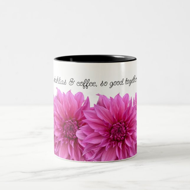 Dahlias och kaffe Flower Mugg (Center)