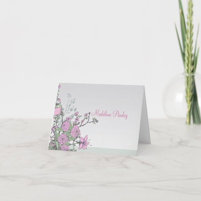 Dahlias och Lilies Personlig, mappat kort (Framsida)