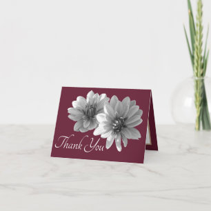 Dahlias Vin Färg-bakgrund, Tack Kort
