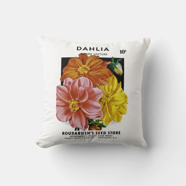 Dahliavintage kärnar ur paketet kudde (Framsida)