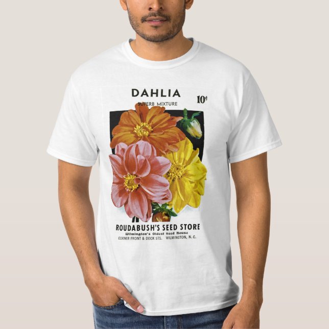 Dahliavintage kärnar ur paketet tee shirt (Framsida)