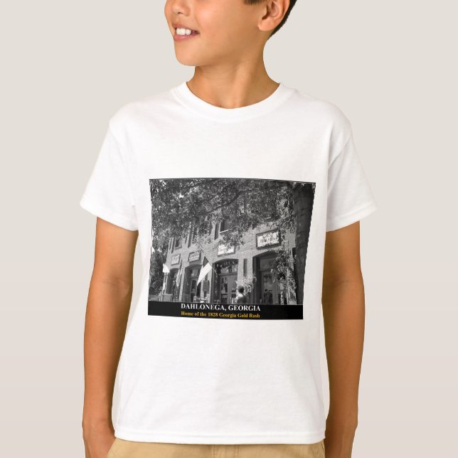 DAHLONEGA - 1828 års Georgia Guld Rush-hus Tee Shirt (Framsida)