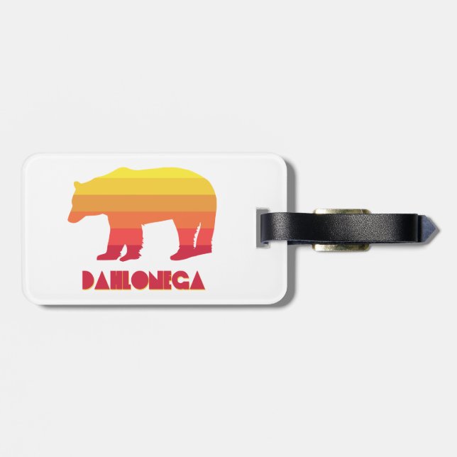 Dahlonega Georgia Rainbow Bear Bagagebricka (Baksida Vågrät)