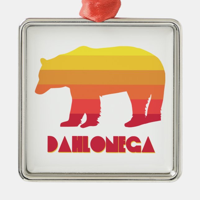 Dahlonega Georgia Rainbow Bear Julgransprydnad Metall (Framsidan)