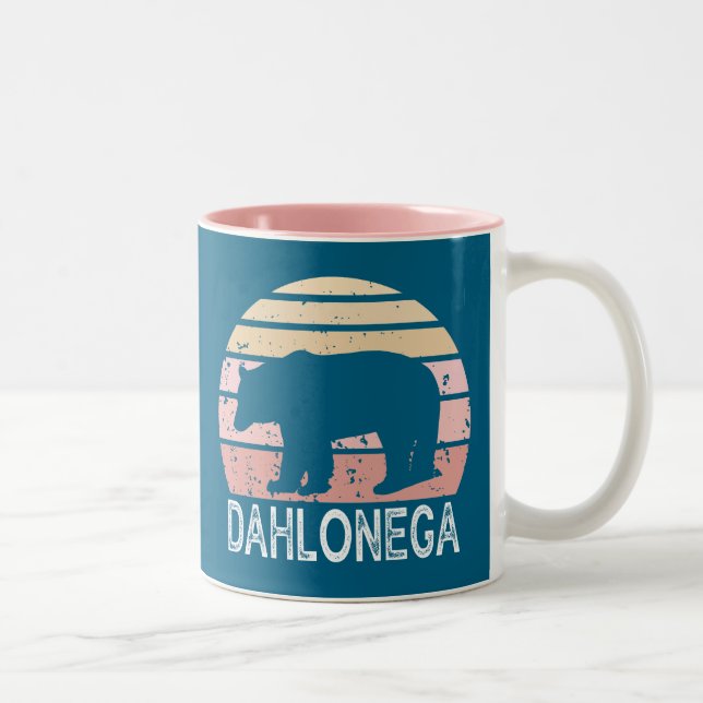 Dahlonega Georgia Retro Bear Två-Tonad Mugg (Höger)