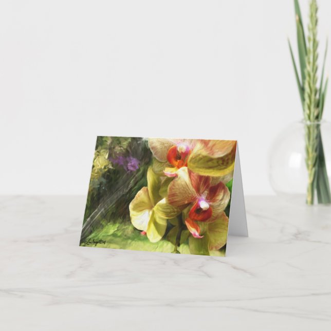 Dahlquist Orchids Notecard Kort (Framsida)