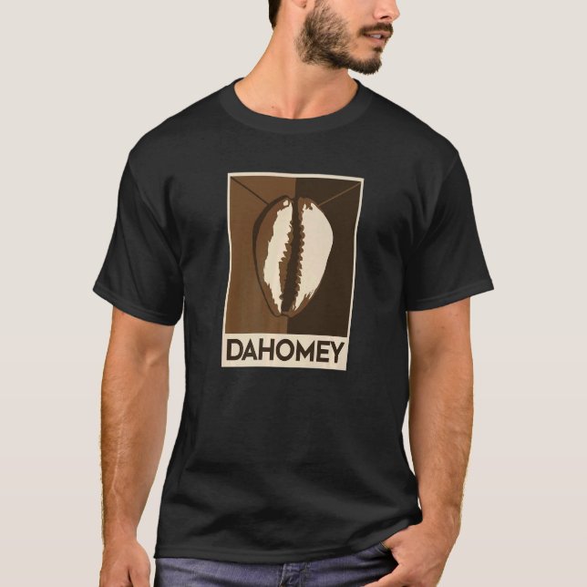 Dahomey-kungariket Benin Voodoo Kaurisnäcka T Shirt (Framsida)