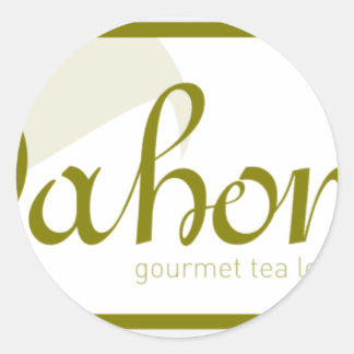 dahon logotyp runt klistermärke