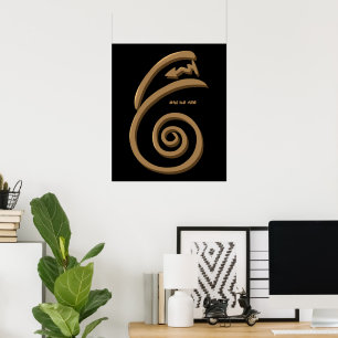 Dai Ko Myo Healing Reiki Symbol Hand plockade Art Poster