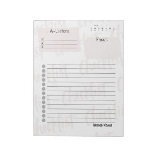 Daily Checklist – Customizable Tear-Off Notepad Anteckningsblock