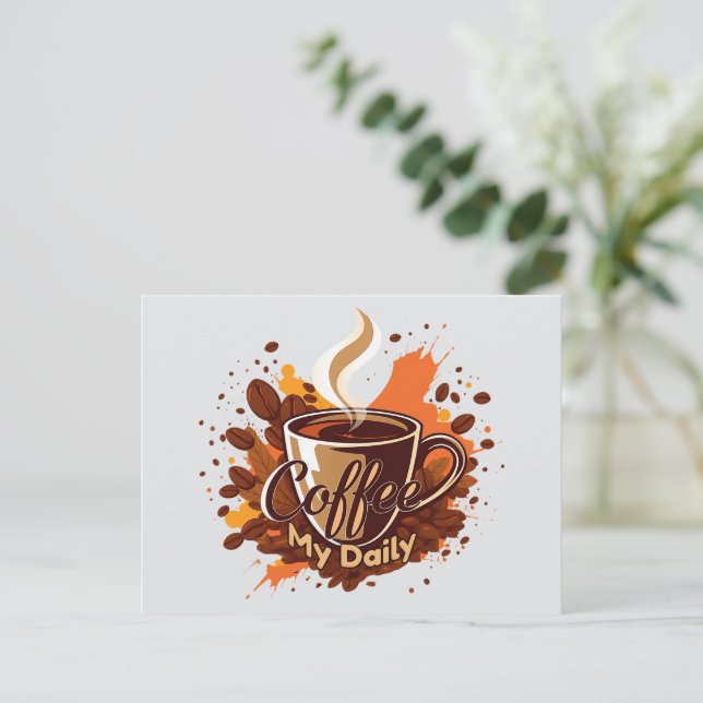 Daily Coffee Ritual Vykort (Stående Fram)