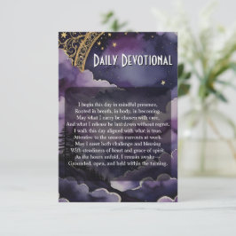 Daily Devotional Pagan Prayer Pocket Ritual Card Inbjudningar