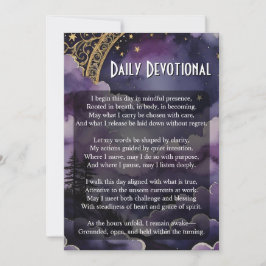 Daily Devotional Pagan Prayer Pocket Ritual Card Inbjudningar