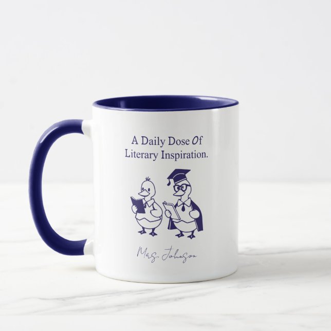 Daily Dose Of Literary Inspiration Book Lover Mugg (Vänster)
