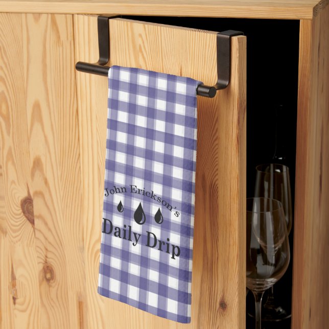 Daily Drick Kitchen Towel NAVY GINGHAM Kökshandduk (Thirds Fold)