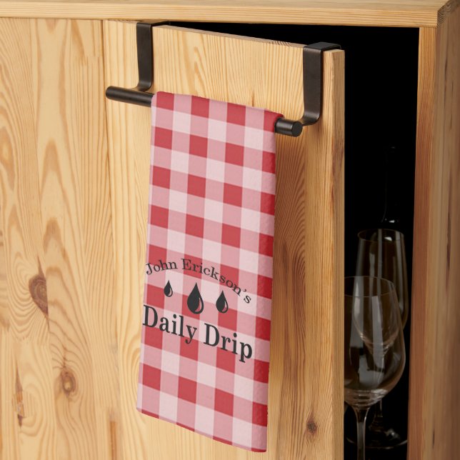 Daily Drick Kitchen Towel RED GINGHAM Kökshandduk (Thirds Fold)