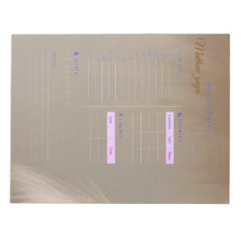 Daily Fitness planner blue and gold luxury classic Anteckningsblock