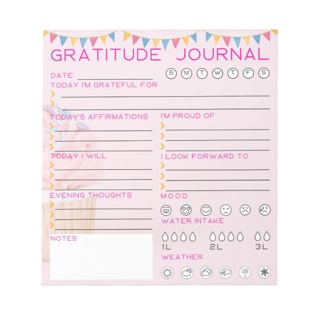 Daily Gratitude Journal Anteckningsblock (Framsida)