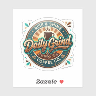 Daily Grind Coffee Co – Retro Vintage Café-märke T Klistermärken