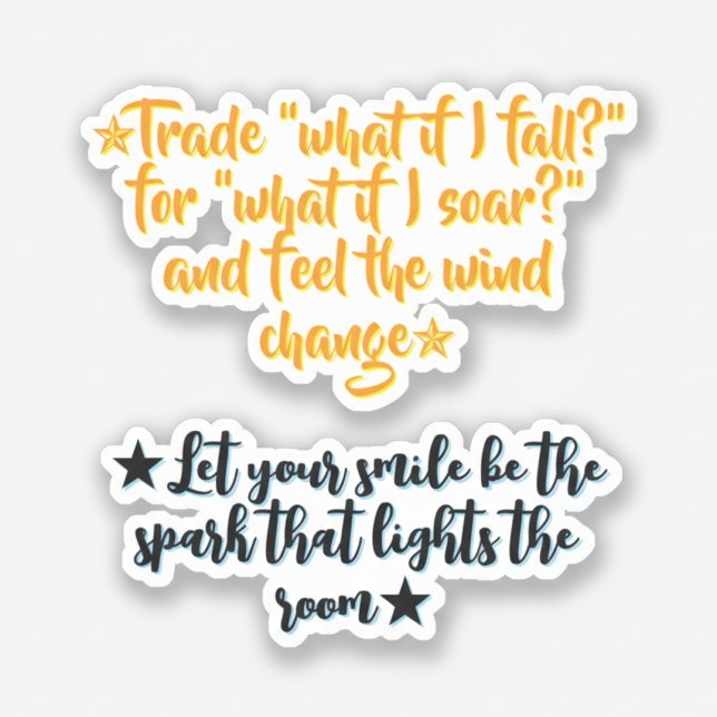 Daily Inspirational Quotes | Positive Motivational Klistermärken (Daily mindset motivational quotes for success stickers)