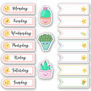 Daily Kawaii Star Stickers for Planners Klistermärken