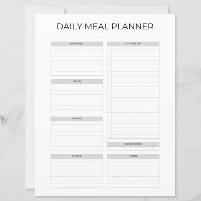 Daily Meal Planner | Simple Minimalistic Kitchen (Framsida)