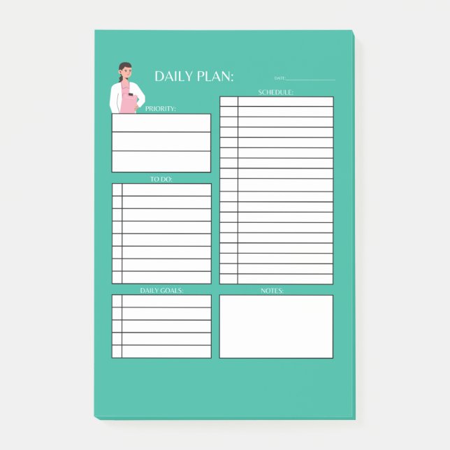 DAILY PLAN DOCTORA POST-IT BLOCK (Framsida)