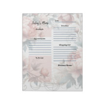 Daily Planner Dusty Peony Blommigt Design