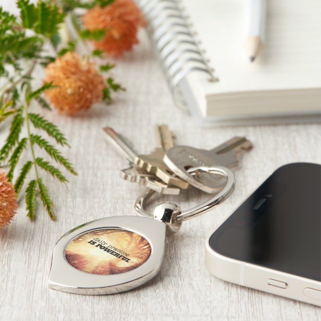 Daily Practice Swirl Silverfärgad Nyckelring (Sidan)