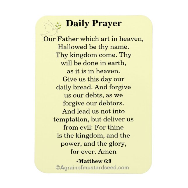 Daily Prayer Vårt Far KJV Magnet (Vertikal)