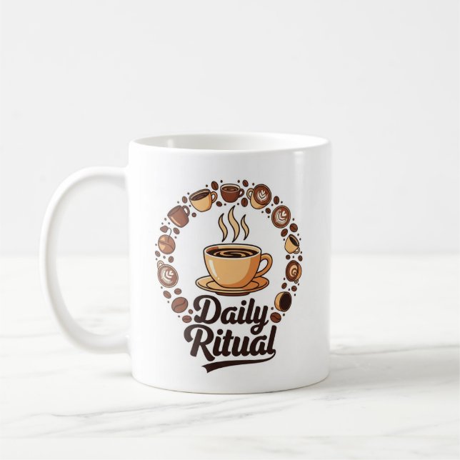 Daily Ritual - Coffee Lover's Emblem Kaffemugg (Vänster)