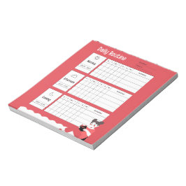 Daily Routine Chart Morning Afternoon Evening Anteckningsblock