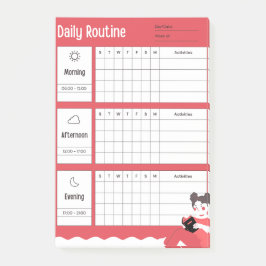 Daily Routine Chart Morning Afternoon Evening Post-it Block