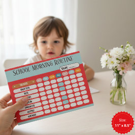 Daily Routine Checklist for Kids Morning & School  Anteckningsblock