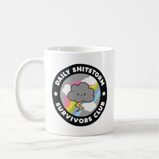 Daily Shitstorm Survivors Club Funny Storm Cloud Kaffemugg