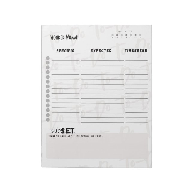 Daily To-Do List – Customizable Tear-Off Notepad Anteckningsblock (Roterad)