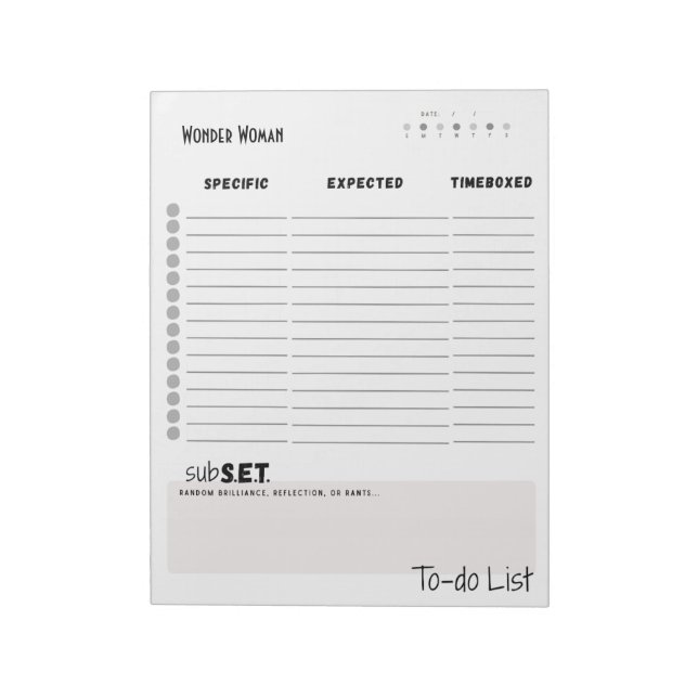 Daily To-Do List – Customizable Tear-Off Notepad Anteckningsblock (Roterad)
