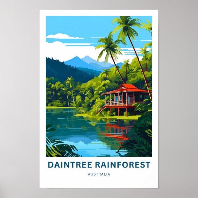 Daintree Rainforest Australia Travel Print Poster (Framsidan)