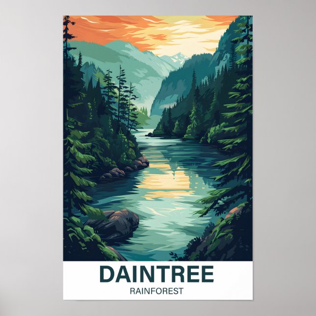 Daintree Rainforest Queensland Australien Travel Poster (Framsidan)
