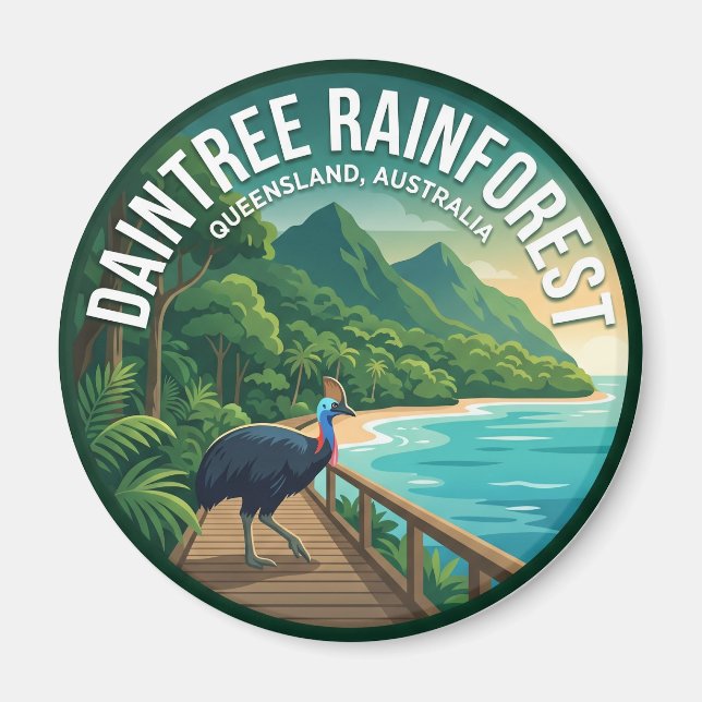 Daintree regnskog Australien Magnet (Framsidan)